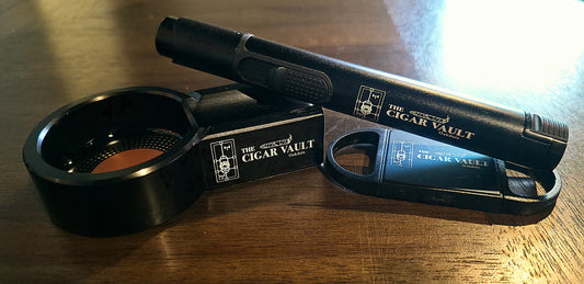 The Cigar Vault Ashtray, Cutter and Lighter Pack